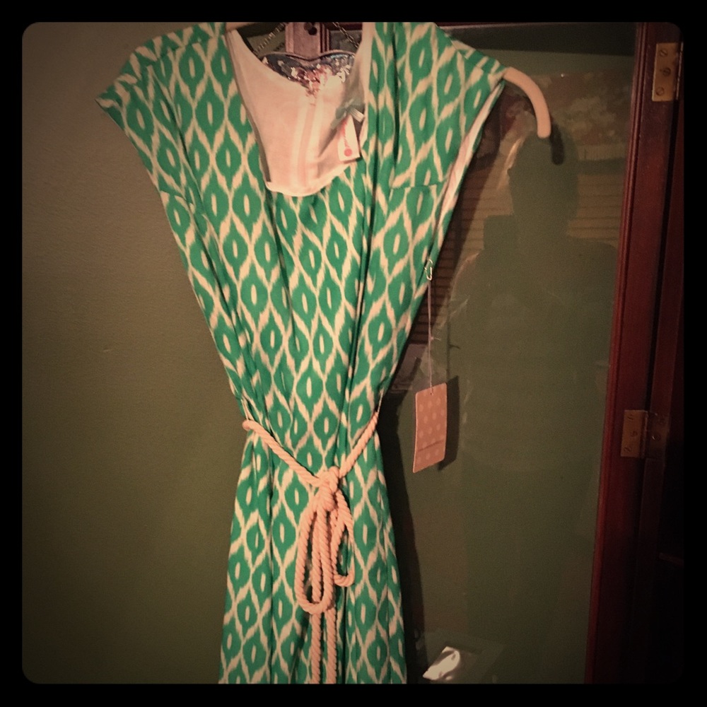 Green Ikat Downeast Dress
